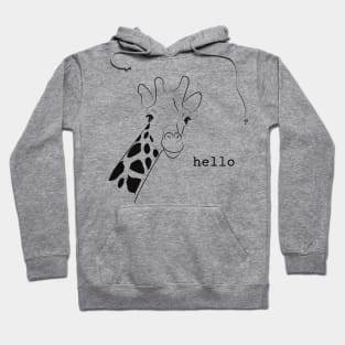 Giraffe Says Hello Hoodie